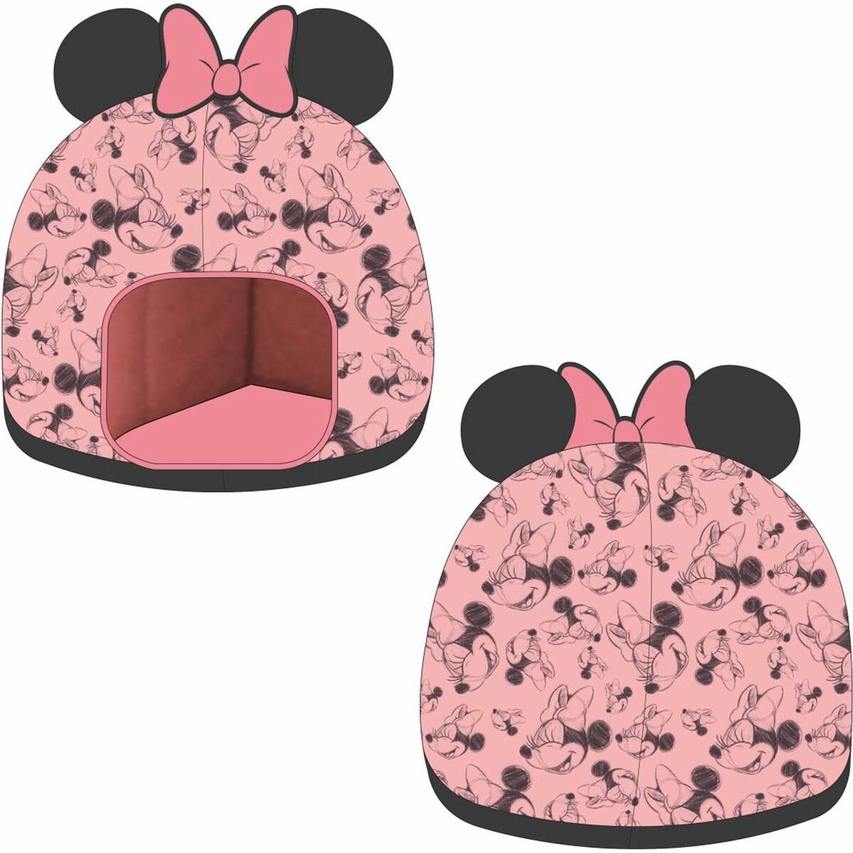 Minnie Mouse Hundebett – Schwarzer Komfort mit Stil