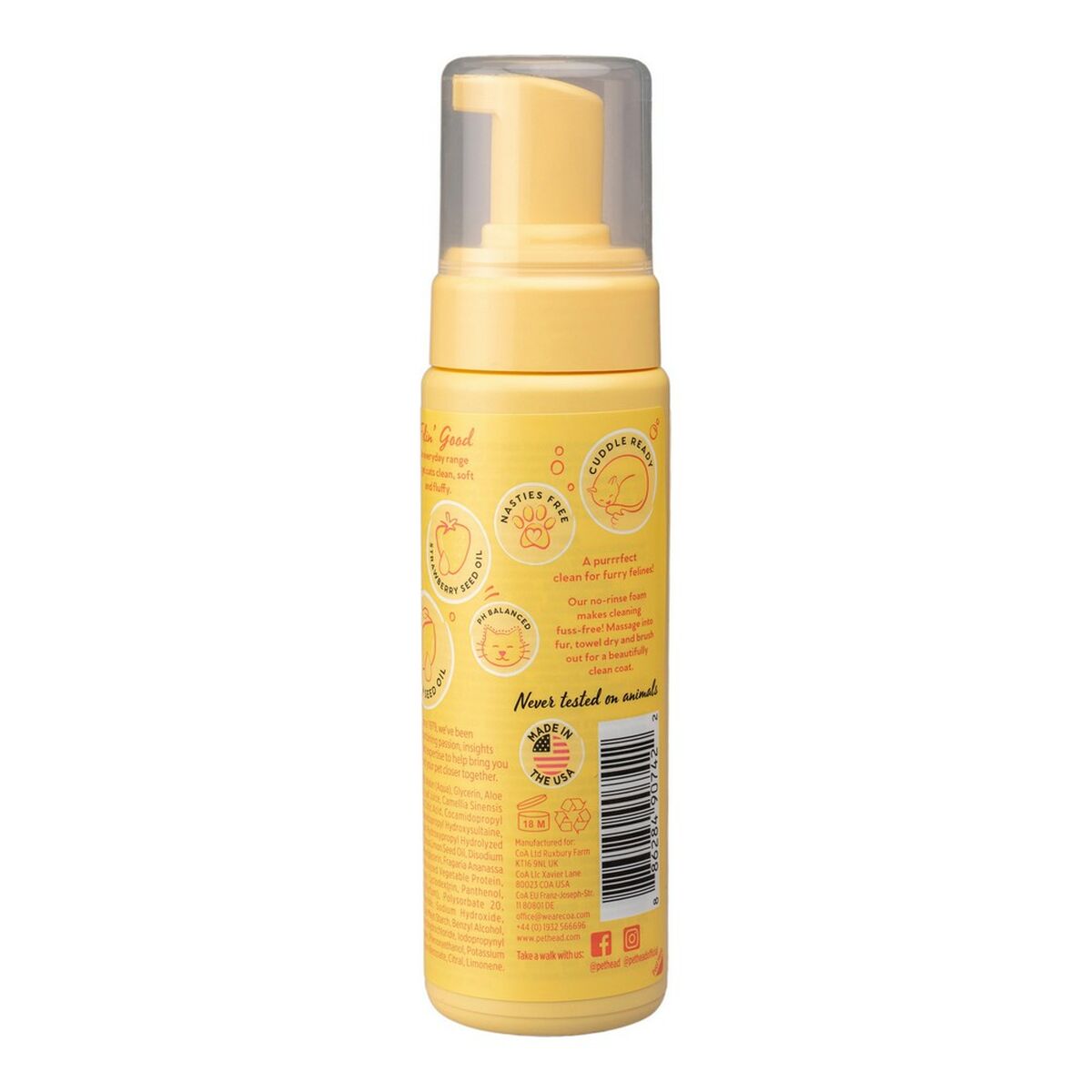 Pet Head Katzen-Trockenshampoo „Felin' Good Foam“ (200 ml)
