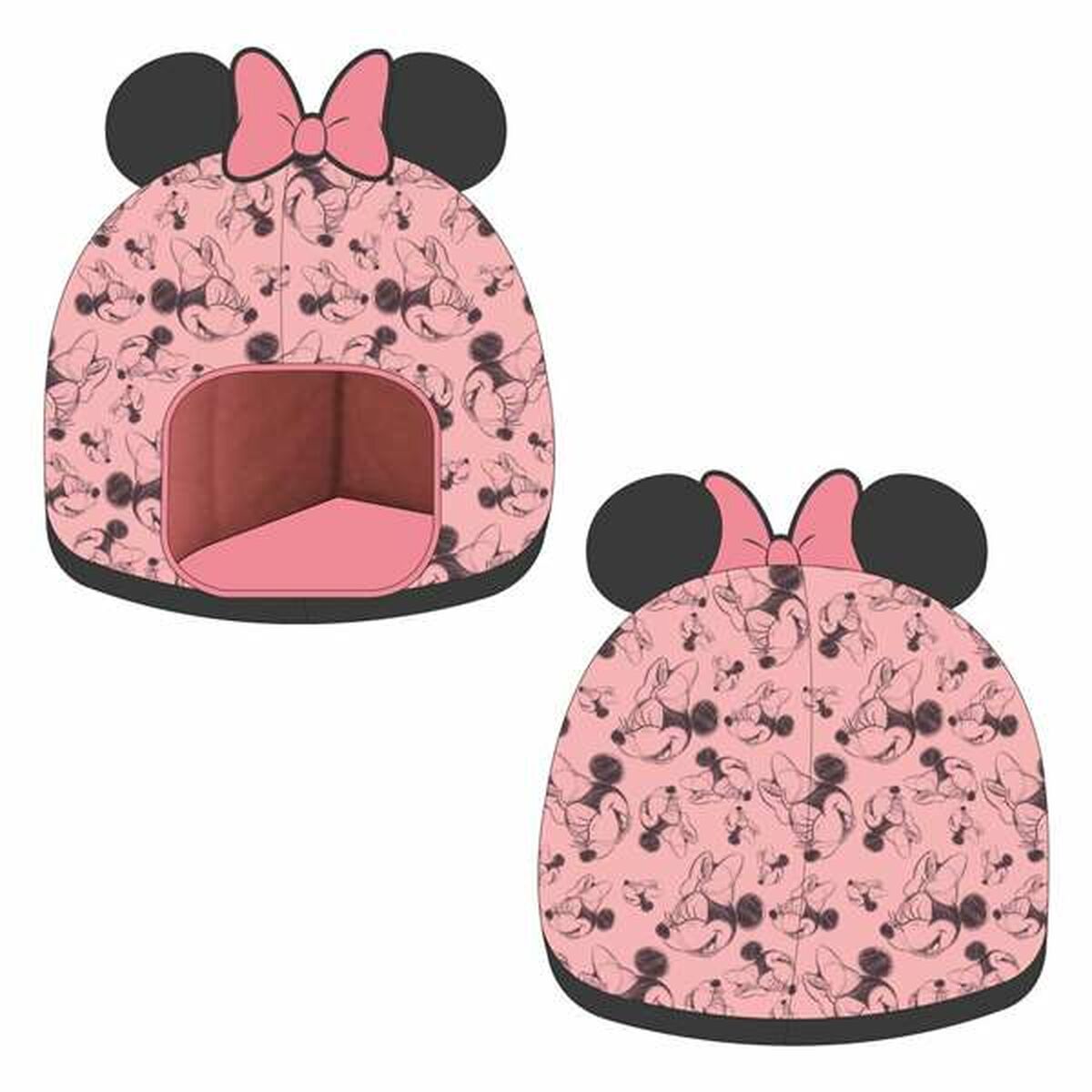 Minnie Mouse Hundebett – Schwarzer Komfort mit Stil