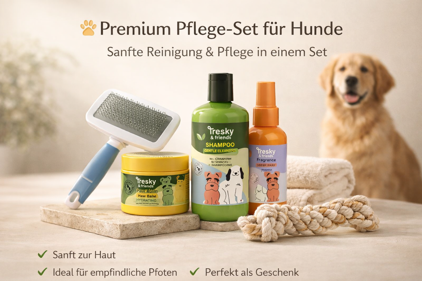 Herzpfote Premium Hygiene-Set ( 5-teilig )