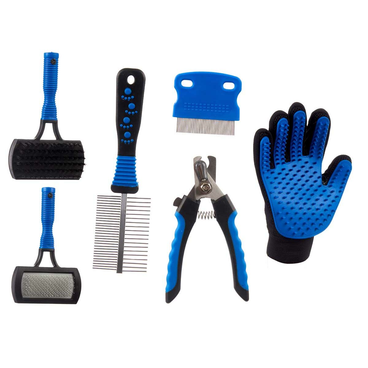 Mascow HL21082601 Hygiene-Set – Blau, 8-teilig für Hunde & Katzen