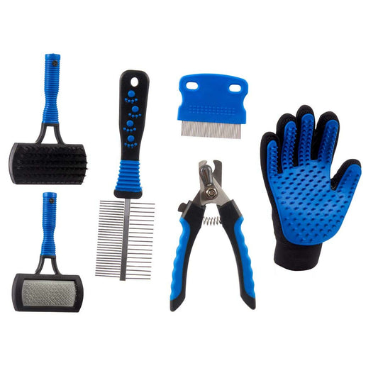 Mascow HL21082601 Hygiene-Set – Blau, 8-teilig für Hunde & Katzen